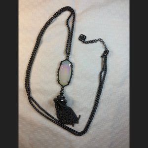 Kendra Scott Everly Gunmetal - Iridescent Opalite